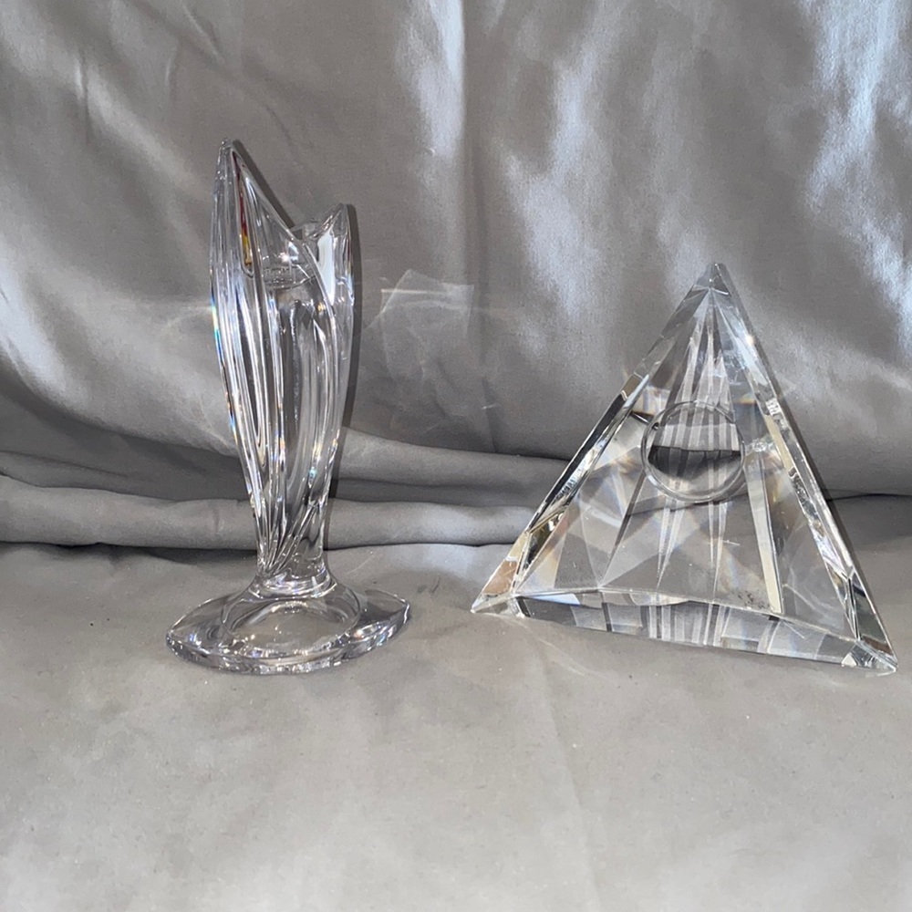 Bx47 Waterford Crystal candle holder and crystal prism